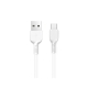 Кабель HOCO X13 USB to Type-C 3A, 1m, PVC, PVC connectors, White
