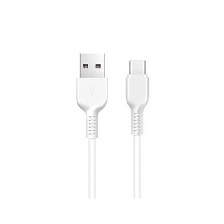 Кабель HOCO X13 USB to Type-C 3A, 1m, PVC, PVC connectors, White