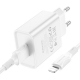Мережевий зарядний пристрій BOROFONE BA74A Aspirer single port charger set(iP) White