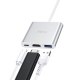 USB-хаб HOCO HB14 Easy use Type-C adapter(Type-C to USB3.0+HDMI+PD) Silver