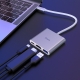 USB-хаб HOCO HB14 Easy use Type-C adapter(Type-C to USB3.0+HDMI+PD) Silver