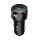 Автомобільний зарядний пристрій HOCO Z42 Light road dual port digital display PD20W+QC3.0 car charger Black