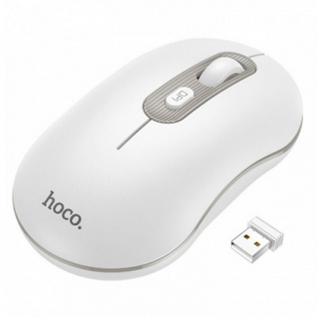 Маніпулятор миша HOCO GM21 Platinum 2.4G business wireless mouse White Gray