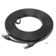 Мережевий кабель HOCO US07 General pure copper flat network cable(L20M) Black