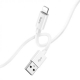 Кабель HOCO X87 Magic silicone charging data cable for iP White