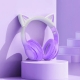 Бездротові накладні навушники HOCO W42 Cat ears BT headphones Purple Grape