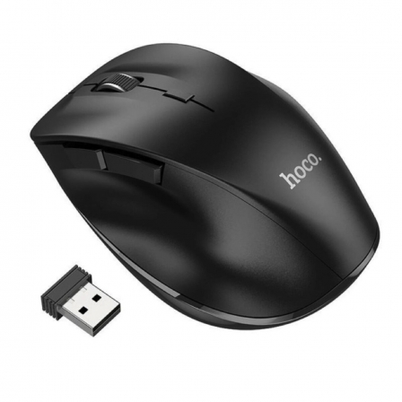 Маніпулятор миша HOCO GM24 Mystic six-button dual-mode business wireless mouse Black
