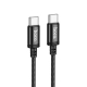 Кабель HOCO X89 Wind 60W charging data cable Type-C to Type-C Black