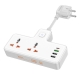 Мережевий подовжувач HOCO  AC12A Reise 2-position expansion socket(PD30W/1C3A) (8.5 cm) White