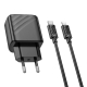 Мережевий зарядний пристрій з кабелем HOCO CS22A Value single port PD30W charger set(C to iP) Black