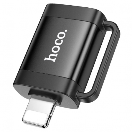 Адаптер HOCO UA31A iP male to USB female OTG adapter Black