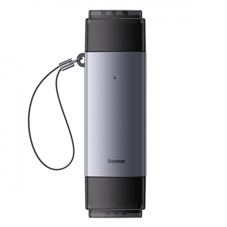 USB-хаб Baseus Lite Series USB-A & Type-C  to SD/TF Card Reader  Grey