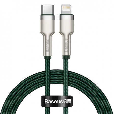 Кабель Baseus Cafule Series Metal Data Cable Type-C to iP PD 20W 1m Green