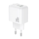 Мережевий зарядний пристрій BOROFONE BAS44A Potential PD20W+QC3.0 charger(EU) White