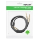 Аудіокабель UGREEN 3.5mm TRS to Dual 6.35mm TS Audio Cable 1m (Gray)