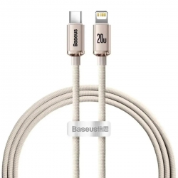 Кабель Baseus Crystal Shine Series Fast Charging Data Cable Type-C to iP 20W 1.2m Pink