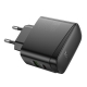 Мережевий зарядний пристрій HOCO CS63A Bright PD65W (1A1C) charger (EU) Black