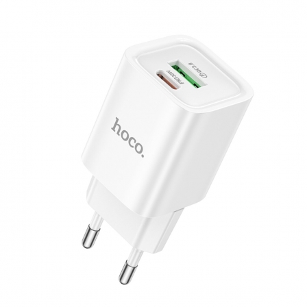 Мережевий зарядний пристрій HOCO C149A Charm PD30W+QC3.0 charger (EU) White