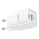 Мережевий зарядний пристрій HOCO C149A Charm PD30W+QC3.0 charger (EU) White