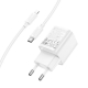 Мережевий зарядний пристрій з кабелем HOCO C147A Charm PD20W+QC3.0 charger set (C to iP)(EU) White