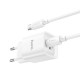 Мережевий зарядний пристрій з кабелем HOCO C147A Charm PD20W+QC3.0 charger set (C to C)(EU) White