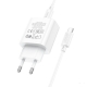 Мережевий зарядний пристрій HOCO C76A Pro Majestic single port PD30W charger set (Type-C to Type-C)(EU) White