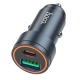Автомобільний зарядний пристрій HOCO Z57A Glorious PD30W+QC3.0 car charger Metal Gray