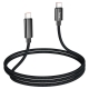 Кабель HOCO U125 Benefit 100W charging data cable with display Type-C to Type-C Black