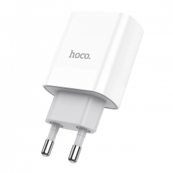 Мережевий зарядний пристрій HOCO C80A Rapido PD20W+QC3.0 charger(EU) White