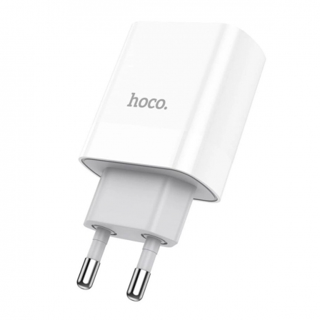 Мережевий зарядний пристрій HOCO C80A Rapido PD20W+QC3.0 charger(EU) White