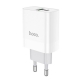 Мережевий зарядний пристрій HOCO C80A Rapido PD20W+QC3.0 charger(EU) White
