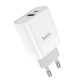 Мережевий зарядний пристрій HOCO C80A Rapido PD20W+QC3.0 charger(EU) White