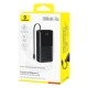 Зовнішній акумулятор Baseus Bipow 2 Digital Display Power Bank With Built-in USB-C Cable 20000mah 20W Cluster Black