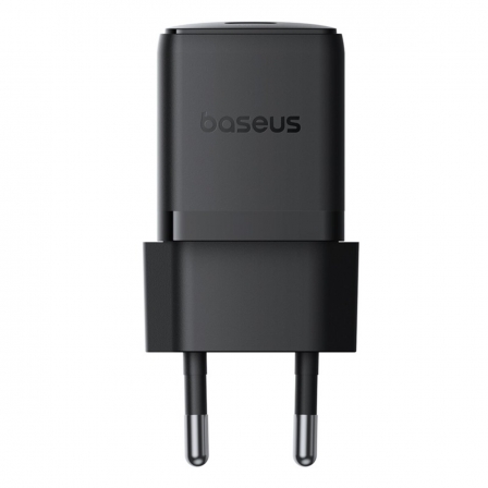 Мережевий зарядний пристрій Baseus Palm Fast Charger 1C 20W EU Cluster Black (with Baseus Mini White Cable USB-C to USB-C 60W (2