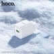 Мережевий зарядний пристрій HOCO C145A Charm single port QC3.0 charger (EU) White