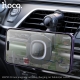 Автотримач для телефона з БЗП HOCO HW30 Crown magnetic wireless charging car holder (air outlet) Black Metal Gray