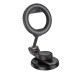 Автотримач для телефона HOCO H77 View folding magnetic ring car holder (center console) Black Metal Gray