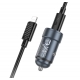 Автомобільний зарядний пристрій HOCO Z57 Glorious single-port PD30W car charger set (C to iP) Metal Gray