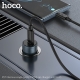 Автомобільний зарядний пристрій HOCO Z57 Glorious single-port PD30W car charger set (C to C) Metal Gray