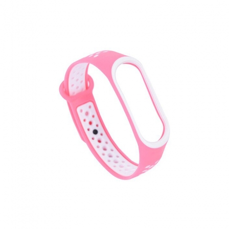 

Ремешок Xiaomi Mi Band 3 и Mi Band 4 Pink-White, Красно-белый