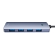 USB-хаб Baseus UltraJoy Series 4-Port  HUB Lite 50cm Space Grey（USBA to USB3.0*4+Type-C5V）
