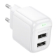 Мережевий зарядний пристрій BOROFONE BAS41A Potential dual-port charger White