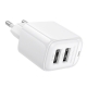 Мережевий зарядний пристрій BOROFONE BAS41A Potential dual-port charger White