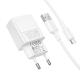 Мережевий зарядний пристрій з кабелем BOROFONE BAS71A Source single-port charger set(Type-C) White