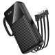 Зовнішній акумулятор BOROFONE BJ76A Smart power bank with 4 cables(20000mAh) Black
