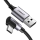 Кабель UGREEN US284 Angled USB-C Male To USB2.0 A Male 3A Data Cable(90°Angle) 0,,5m