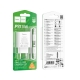 Мережевий зарядний пристрій HOCO C143A Benefit single port PD20W charger set(C to iP) White
