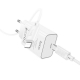 Мережевий зарядний пристрій HOCO C143A Benefit single port PD20W charger set(C to iP) White