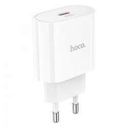 Мережевий зарядний пристрій HOCO C94A Metro single port PD20W charger set(Type-C to Type-C) White