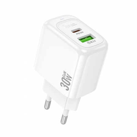 Мережевий зарядний пристрій HOCO CS55A Surplus PD30W+QC3.0 charger White